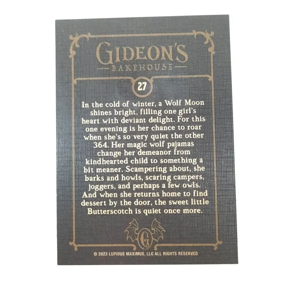 Gideon's Bakehouse #27 Butterscotch Trading Card 2023 Wave 2 Wolf Girl Disney